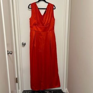 Red Long Sleeveless Pant Jumpsuit Size XL